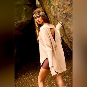 050. Free People Movement Simply Layer Open Back Top in Red Earth NWT